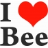 Naklejka 40cm  I love Bee